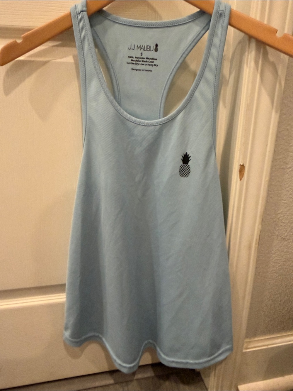 J.J. Malibu Light Blue Pineapple Racerback Tank
